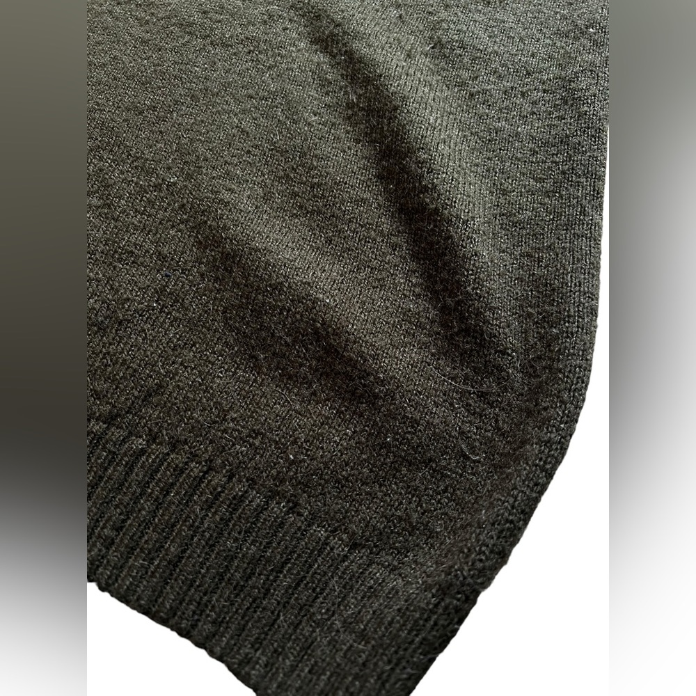 Pachamama 70% Alpaca Green Cable Knit Cardigan Fit Like Medium Sweater V Neck - Picture 10 of 13